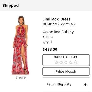 DUNDAS x REVOLVE Jimi Maxi Dress - Red Paisley